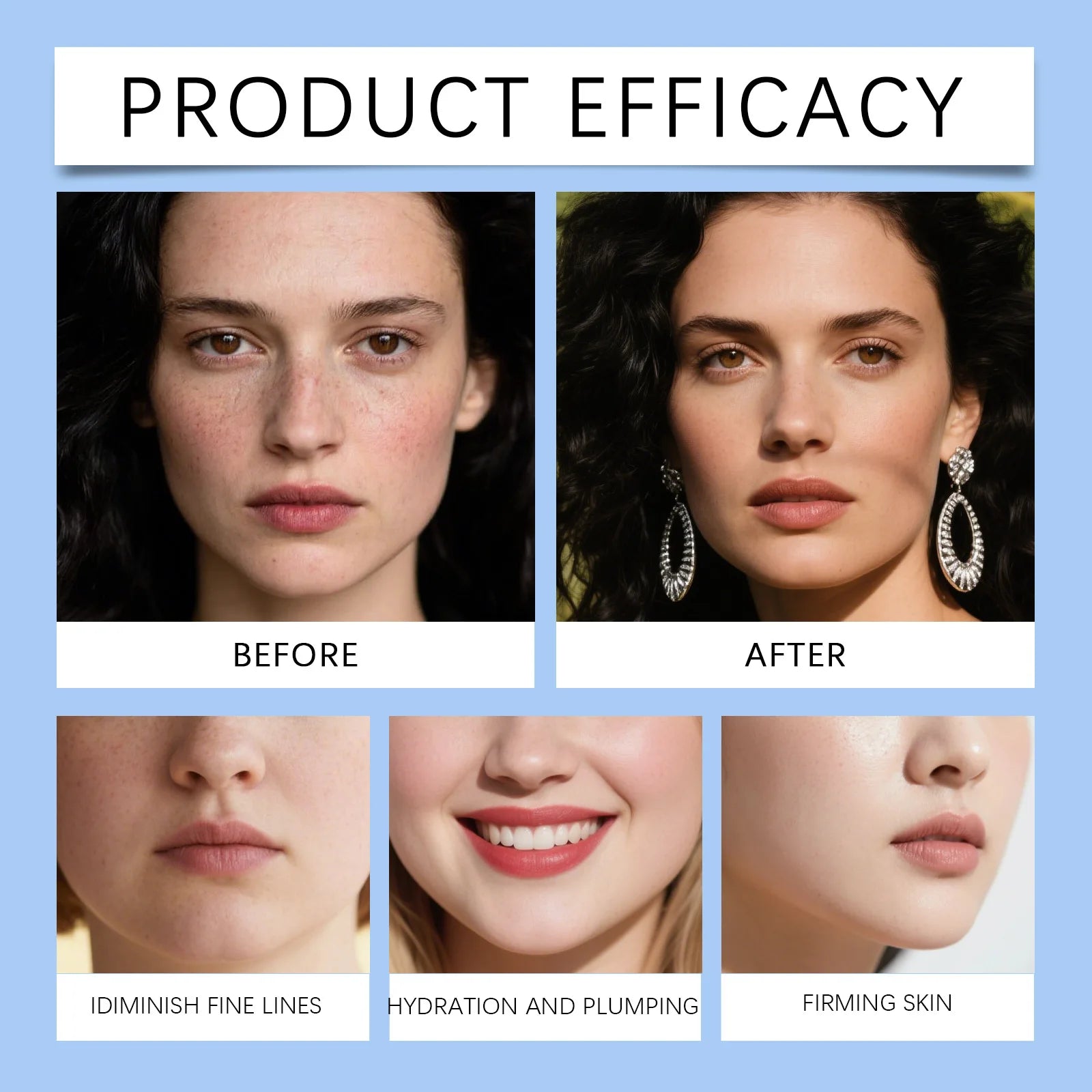 Anti Aging Facial Serum Elastic Skin Wrinkle Reducing Brightening Oil Control Pore Refining Moisturizing Essence Treatment