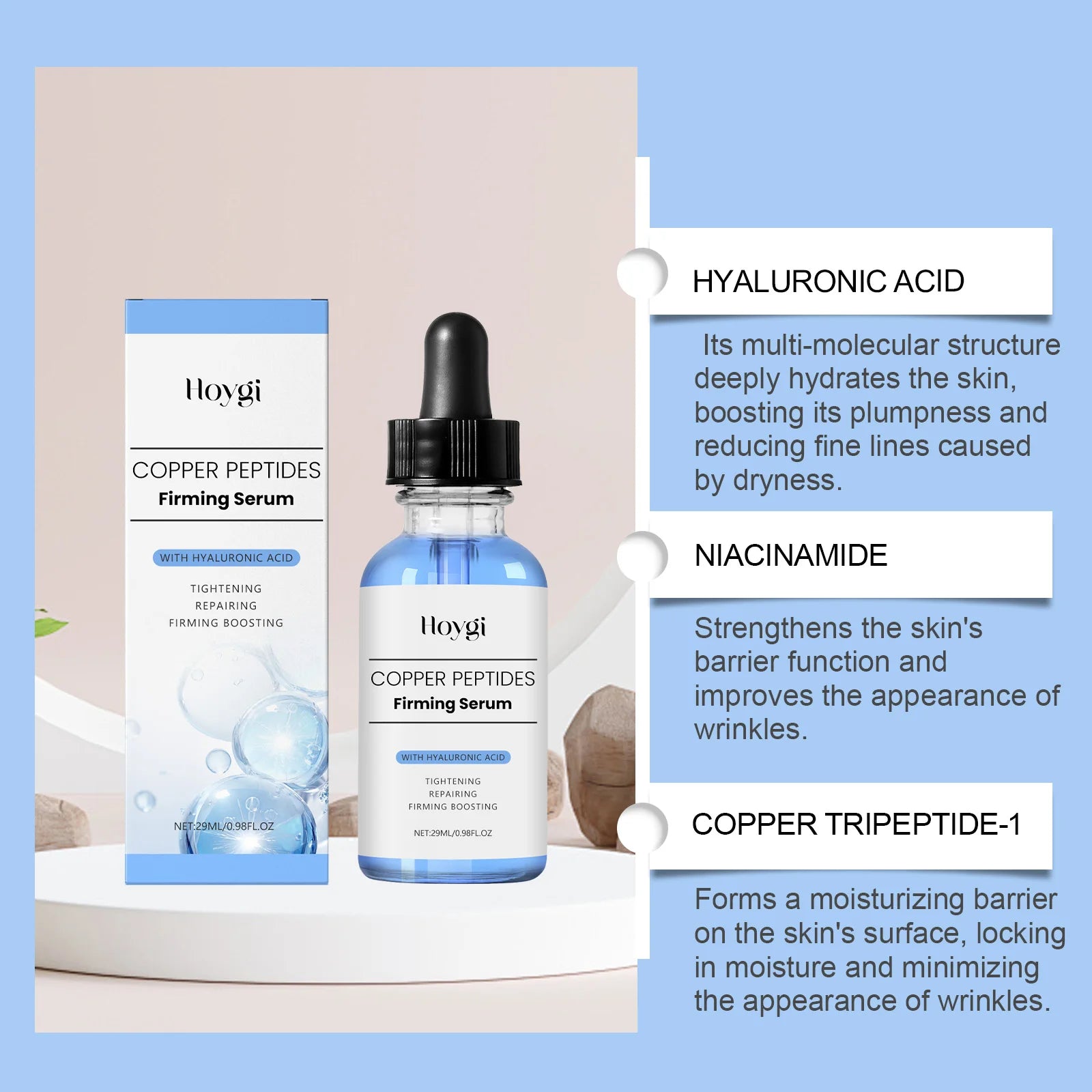 Anti Aging Facial Serum Elastic Skin Wrinkle Reducing Brightening Oil Control Pore Refining Moisturizing Essence Treatment